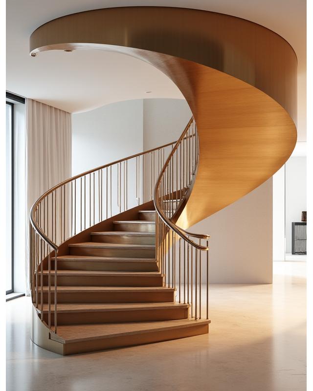 삼성동 고급 주택 맞춤 금속 나선형 계단 난간