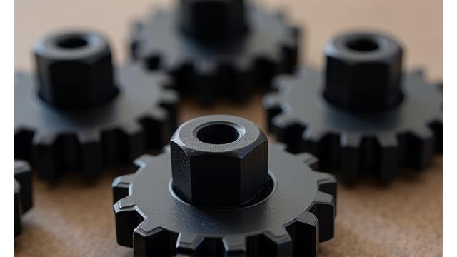 깊은 블랙 색상의 금속 부품